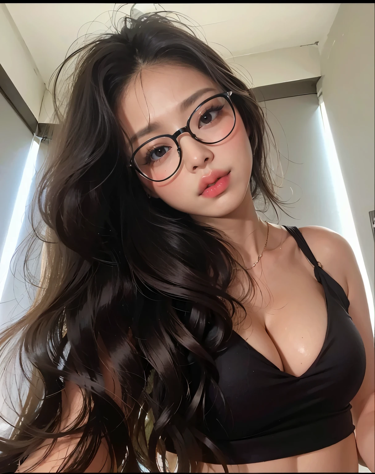 Jennie kim of Blackpink HD With huge breasts and pink lips 