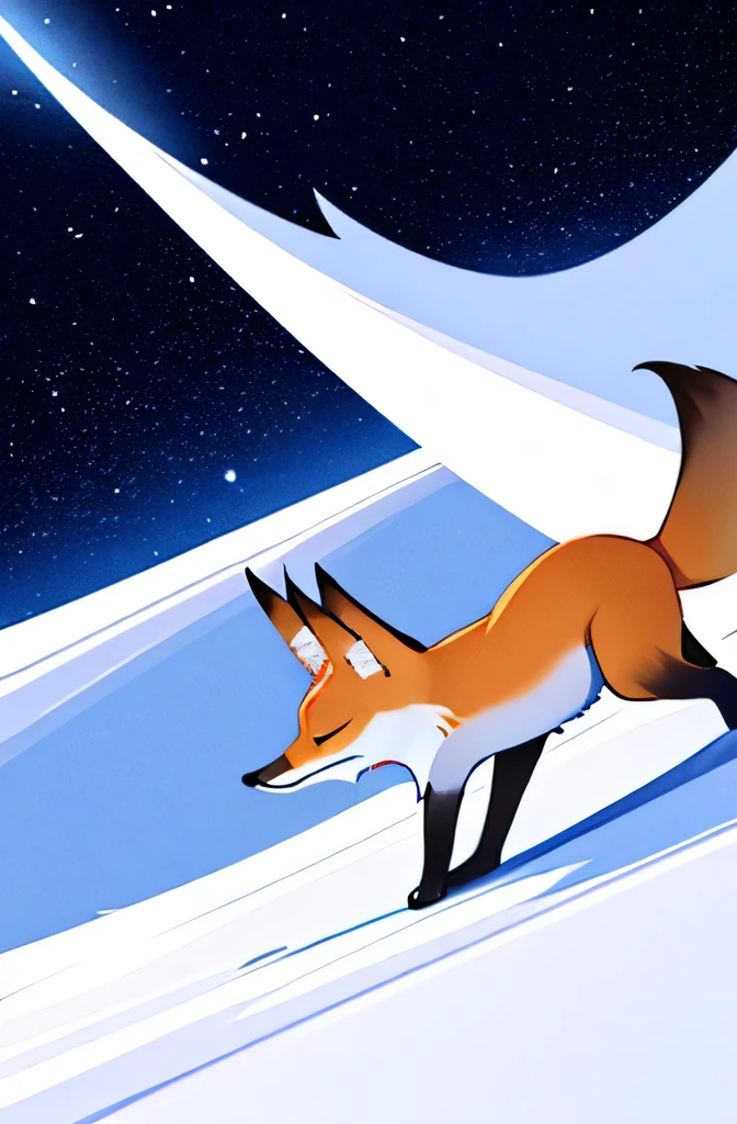 fox on skis