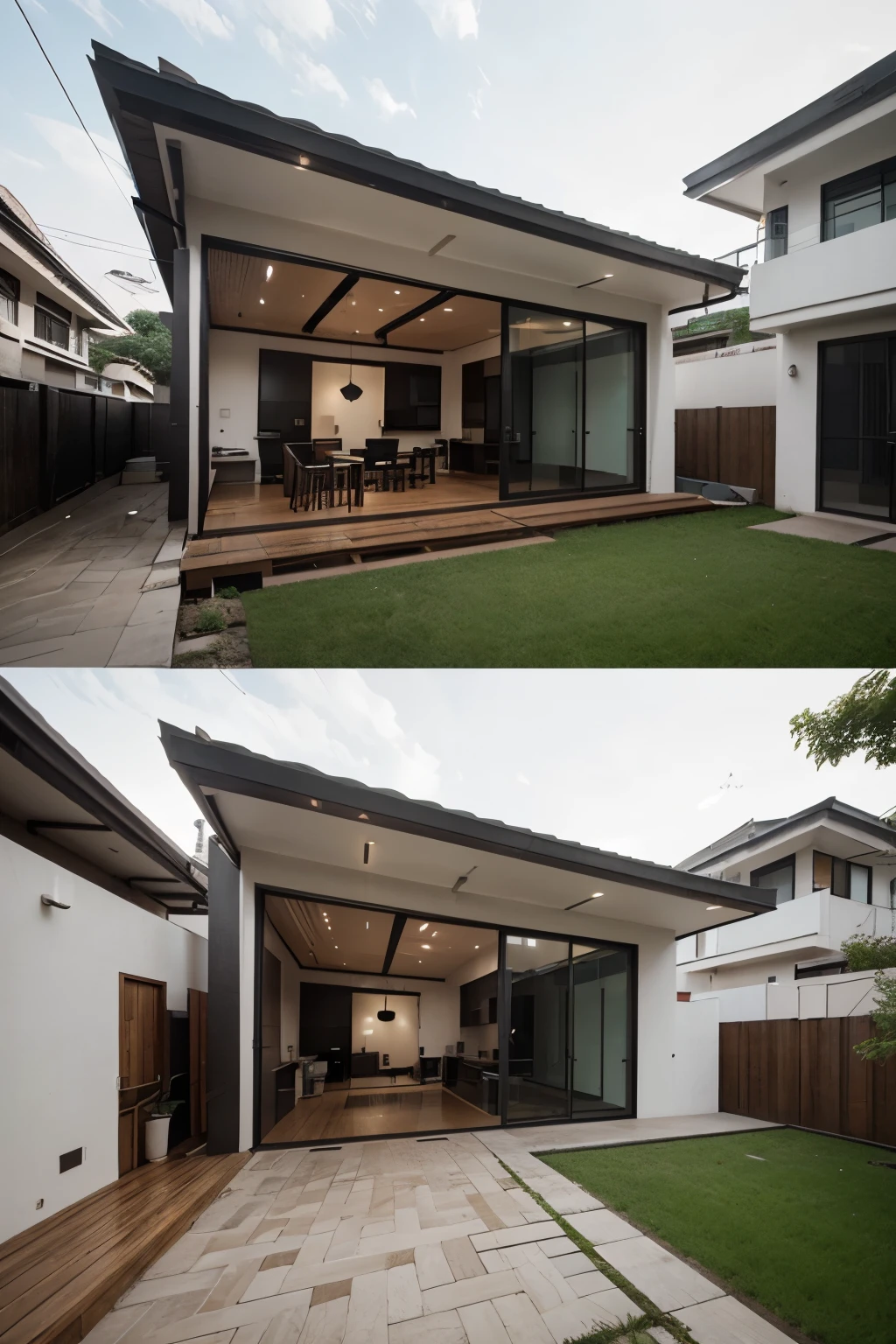House 62 is a house locating among the existing residence in Bangkok. With an uncontrollable context, the house is designed to be enclosed by the facade for defining owner’s living area out of the existing context.
The building is divided into 3 groups consisting of 2 residences and garage area. By using the enclosure of facade, these residence buildings still being united and void between each building constructed a courtyard for allowing wind to ventilate the space within. With a layering of various facade material, it helps providing more depth and alleviating the solidity of the mass.