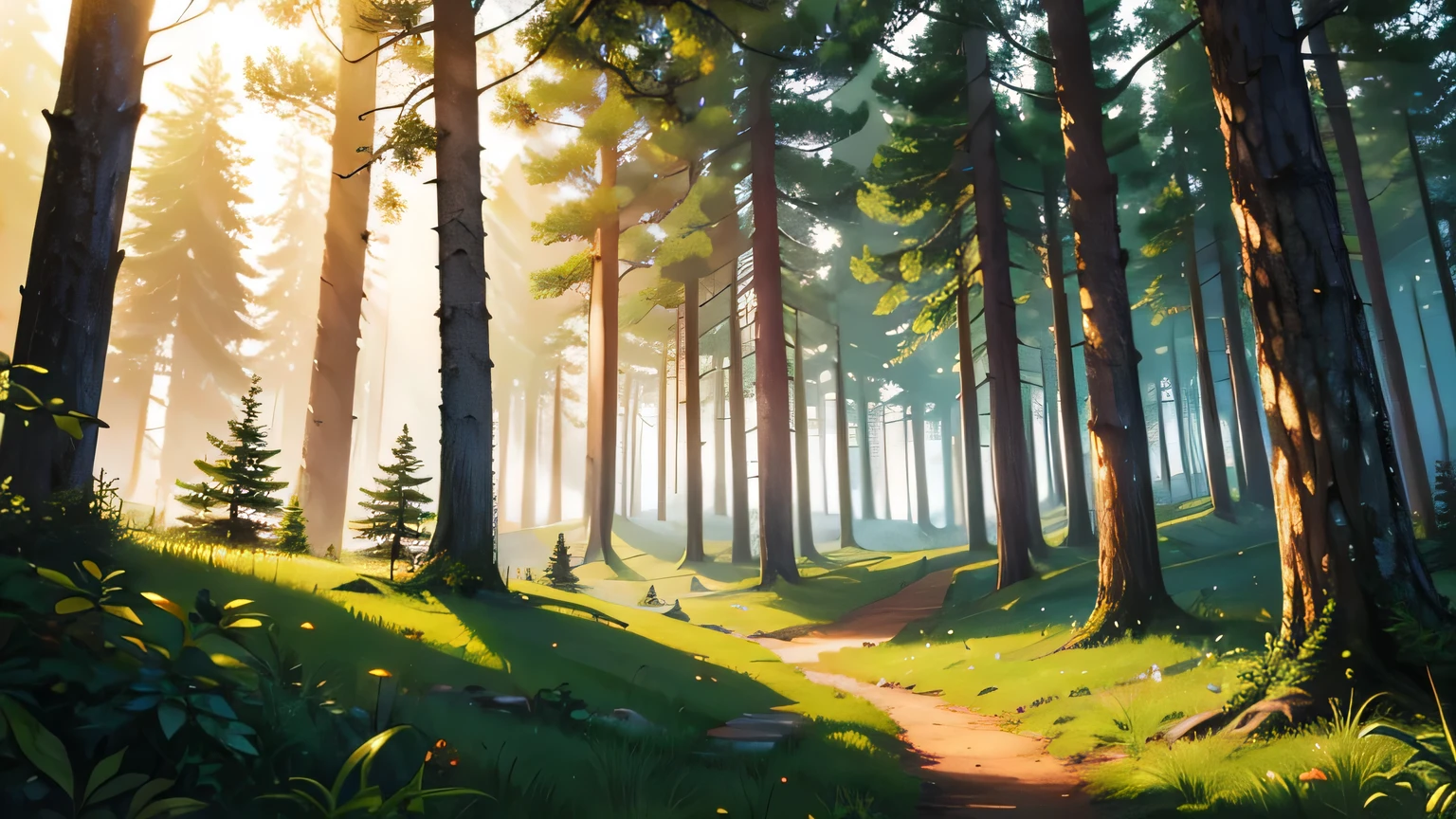 masterpiece, best quality, forest, daylight, landscape
