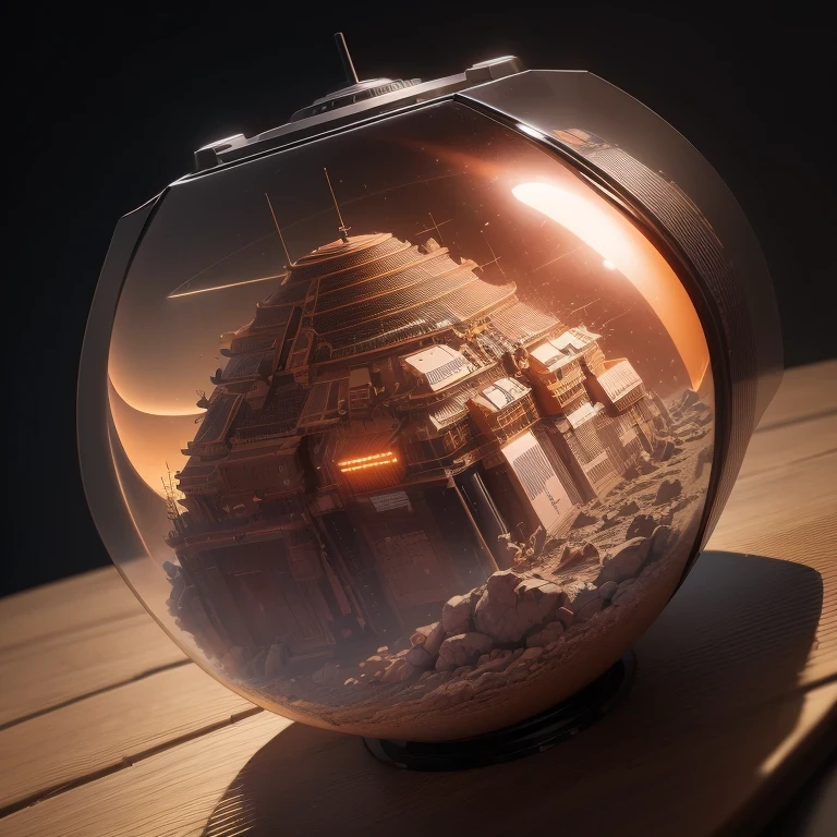 6598年Vector艺术Mars realistic model, (Vector, original photo, best quality, masterpiece:1.4),Steampunk Cyberpunk 6820 Vector City,(CyberpunkMars light:1.3), Mars (Related to Vector Art),(in a Vector box:1.3),Isometric, Vector艺术景观 on foundation,Vector landscape,