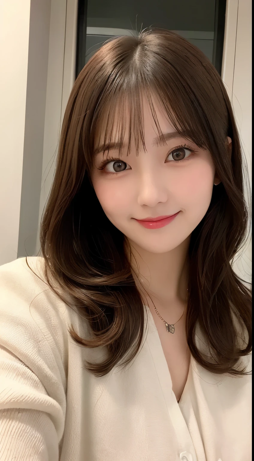 table top, highest quality, shape, Super detailed, finely, High resolution, 8k wallpaper, 完璧なダイナミックな構shape, beautiful and detailed eyes, small breasts, natural color lip, ランダムなsexy pose,smile,20 year old girl、beautiful and cute face、perfect and beautiful face,Big eyes、real photos（best image quality）,cute face、cute、Jacket、long sleeve blouse、pleated skirt、Secretary to the CEO of a large company、blur the background、sexy pose、Photographing a subject from a low angle、smile、photograph the night sky