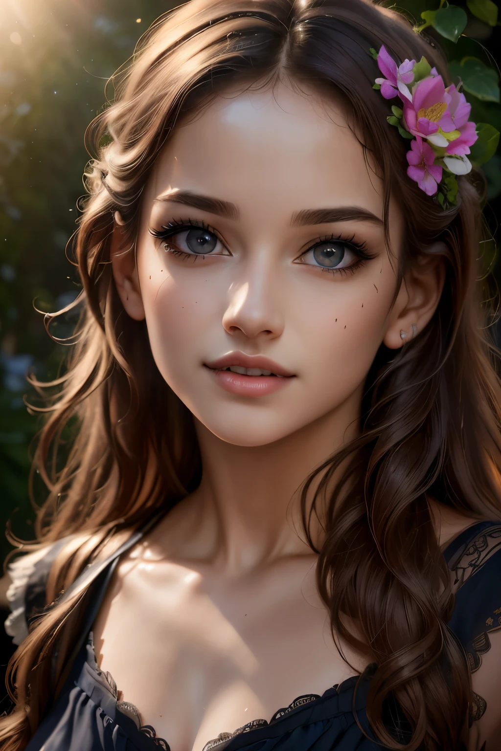 (best quality,4k,8k,highres,masterpiece:1.2),ultra-detailed,(realistic,photorealistic,photo-realistic:1.37),beautiful detailed eyes,beautiful detailed lips,extremely detailed eyes and face,longeyelashes,1girl,illustration,floral background,vivid colors,soft lighting