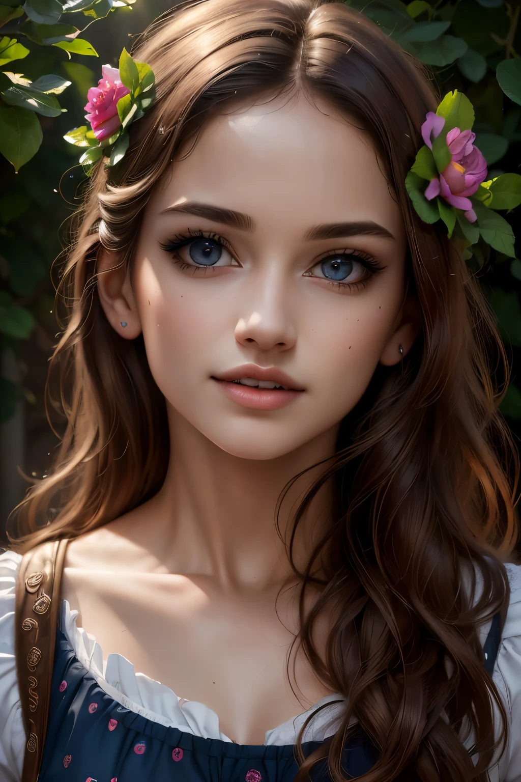 (best quality,4k,8k,highres,masterpiece:1.2),ultra-detailed,(realistic,photorealistic,photo-realistic:1.37),beautiful detailed eyes,beautiful detailed lips,extremely detailed eyes and face,longeyelashes,1girl,illustration,floral background,vivid colors,soft lighting