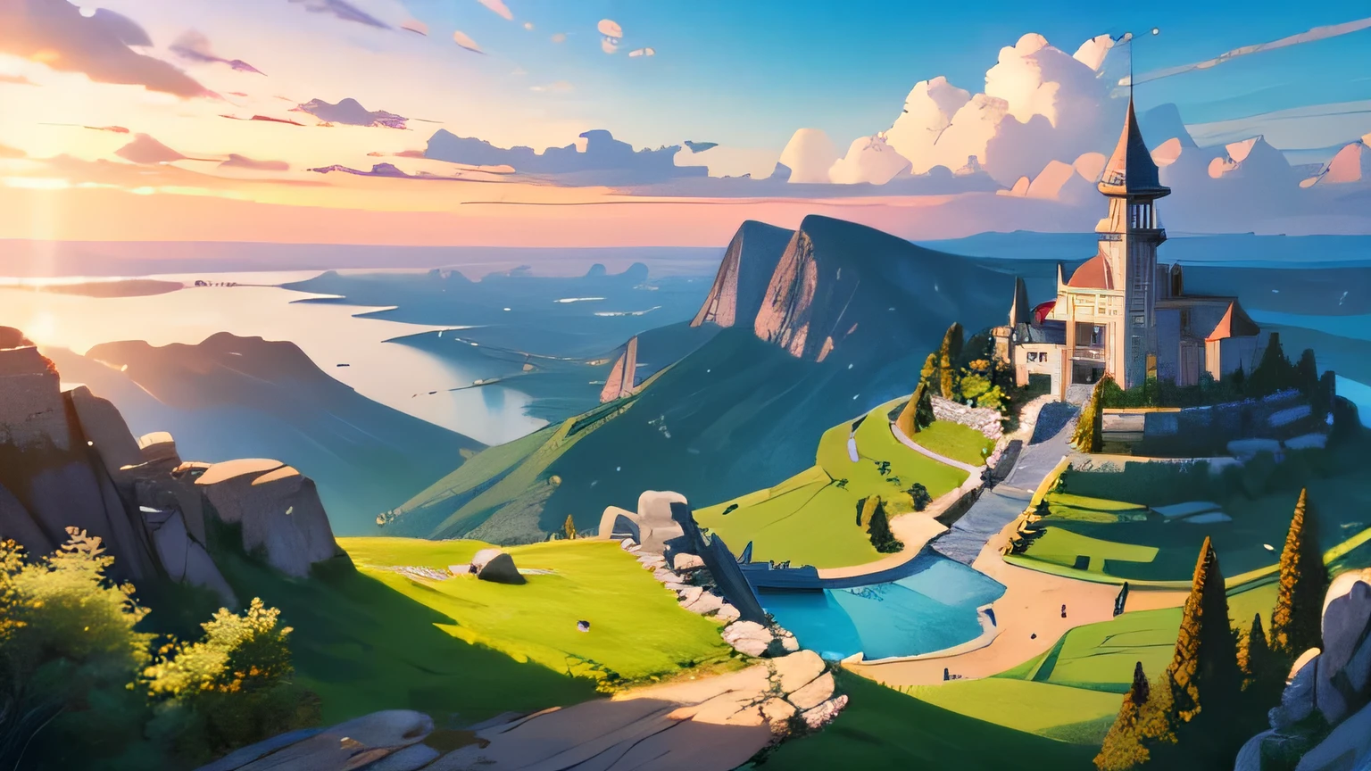 masterpiece, best quality, kingdom, landscape