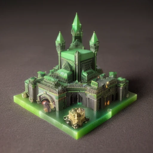 Imperial Green Jade,Gothic architecture,3598 lithium battery Mars realistic model, (original photo, best quality, masterpiece:1.4),Steampunk Cyberpunk 6820 Isometric City,(CyberpunkLithium Star light:1.3), Lithium Star (related to land),(in a Isometric:1.3),Isometric, (((Isometric)))