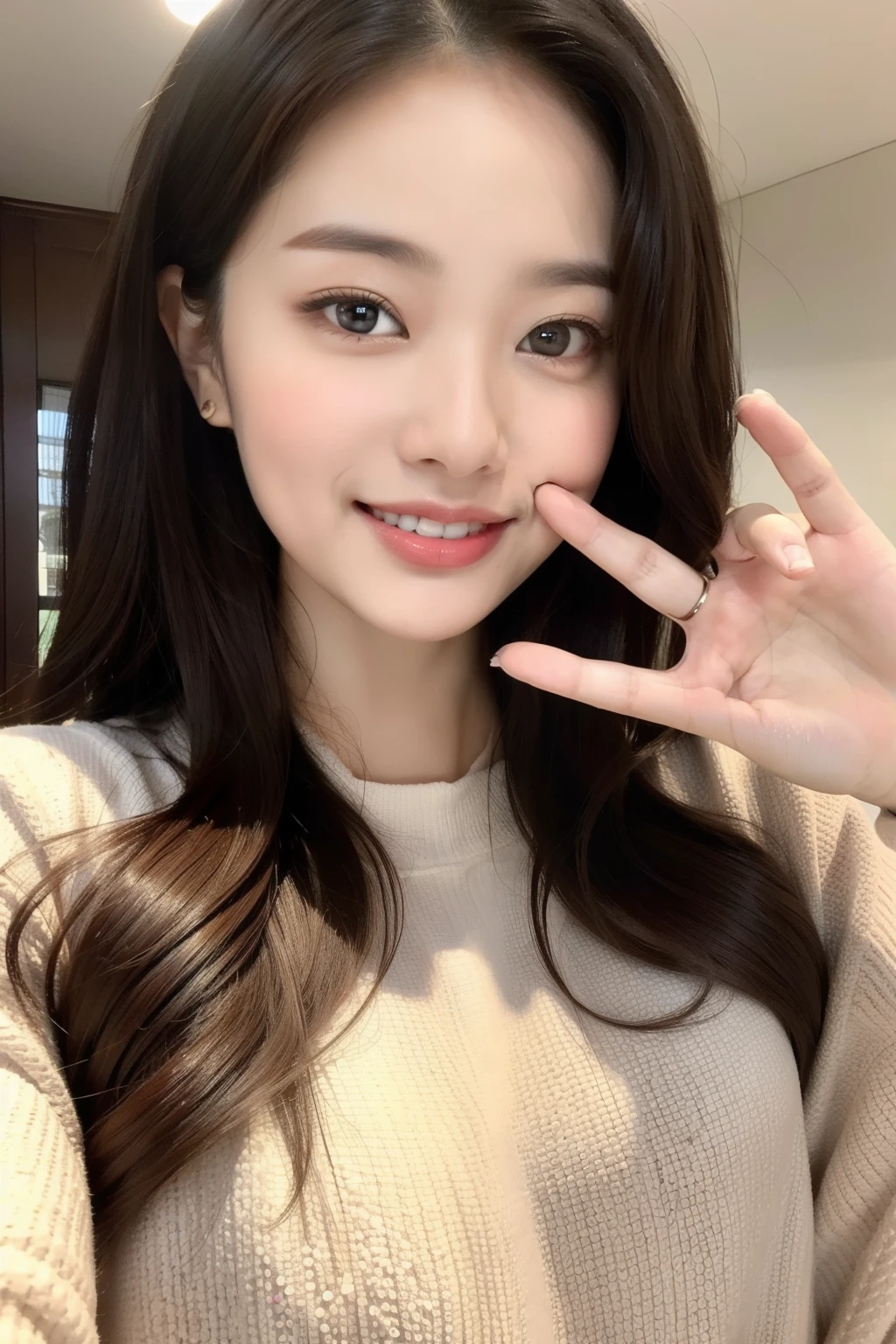 one beautiful girl, Best Quality, Beckoning smile