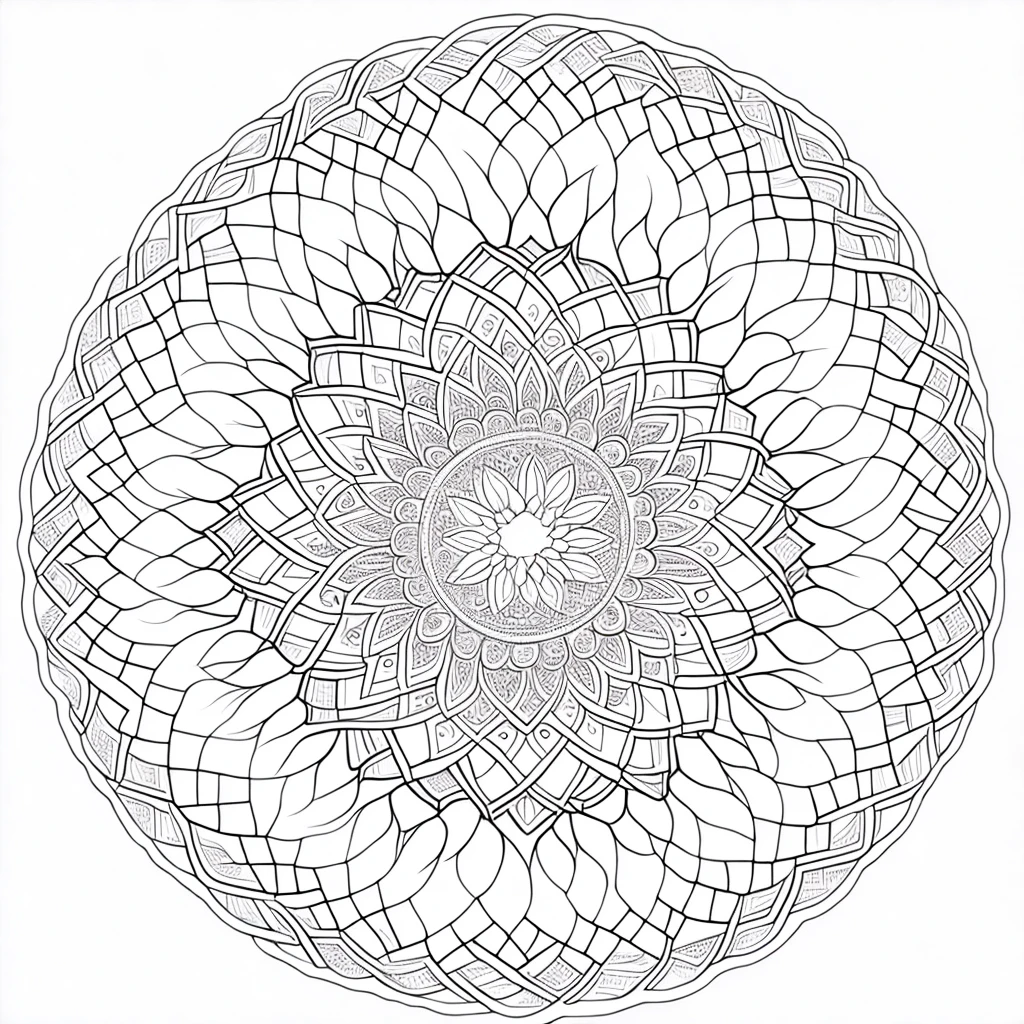 Mandala coloring book page, white background, thick line, no shadows, no colors, no black, arabic mandalas, full of vibrant color, colorful art