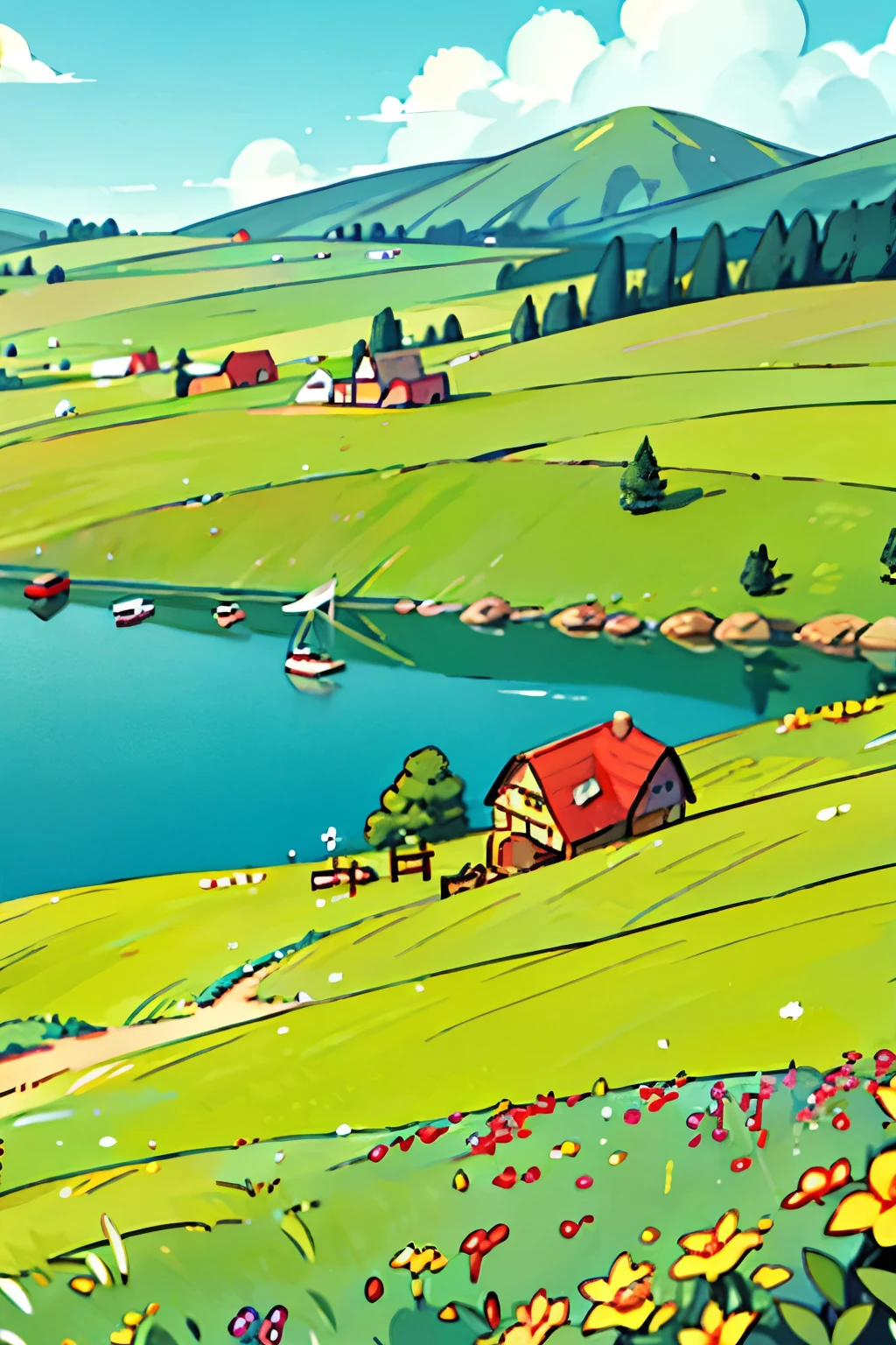 Europe and AmericaCartoon,2.5d,Cartoon,Europe and America,casual games,small town,Pixar,Pastoral life,cute,landscape,Ogiya