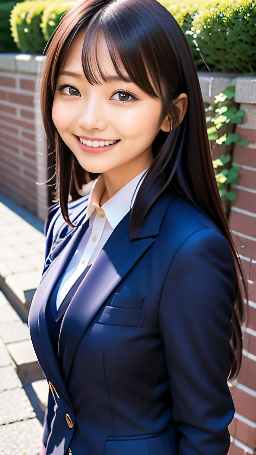 Alafed asian woman in business suit posing for photo, Japanese girl , shy smile, girl in a suit, Chiho, girl in a suit, wearing Japanese , Aya Takano color style, Another close up of Iwakura, Japanese , korean girl, Japanese model, inspired by Yuki Ogura, Lee Ji Eun, school blazer
