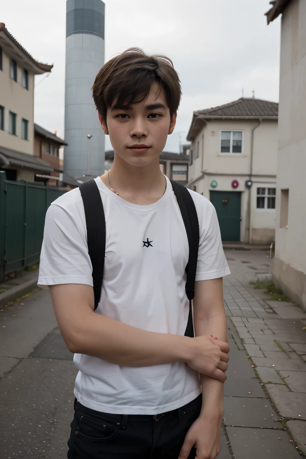 Ein chinesischer Boy so Jahre alt, dunkele kurze harre ,