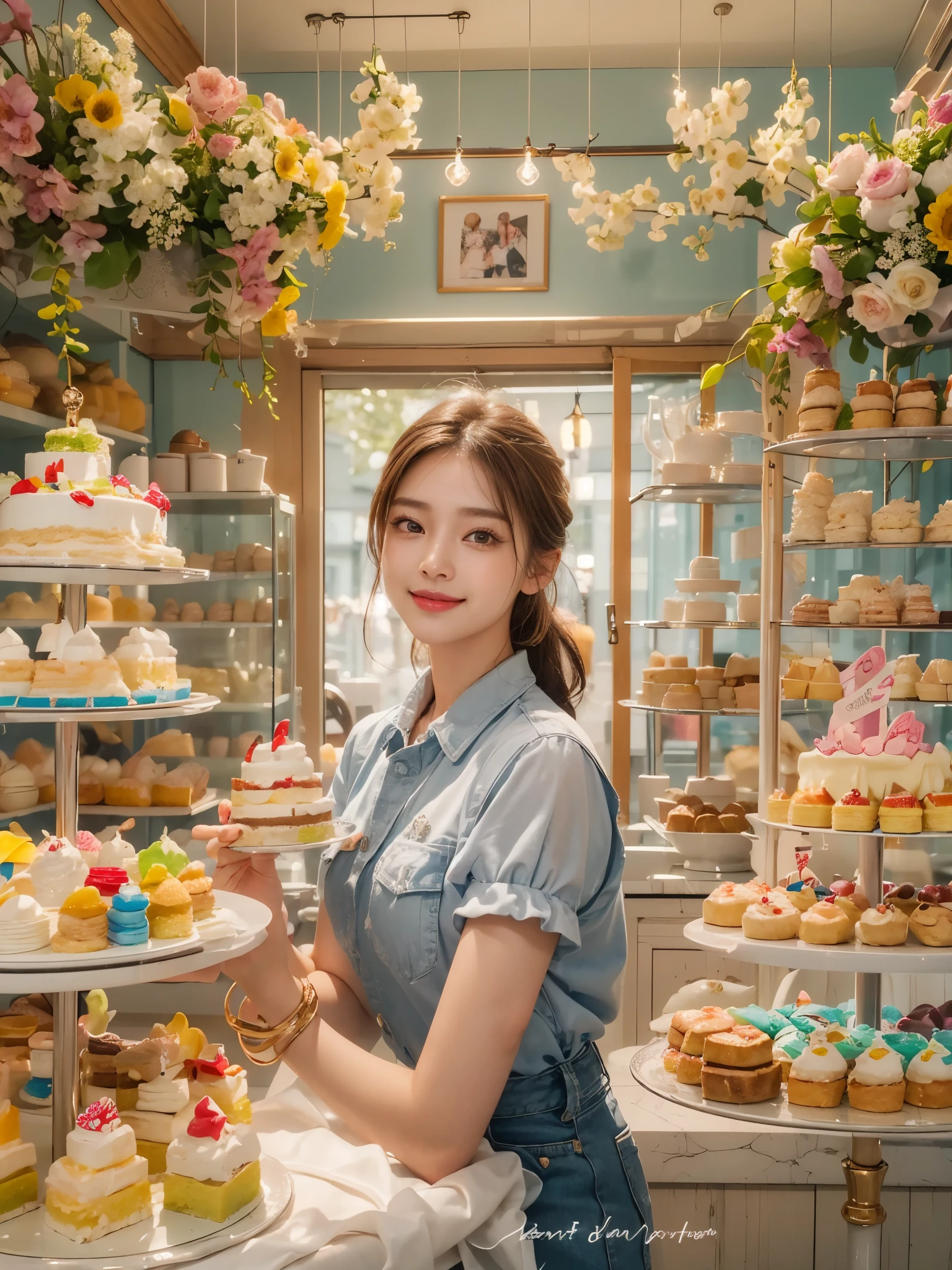 8k, masterpiece, RAW photo, best quality, photorealistic, extremely detailed CG unity 8k wallpaper, Depth of field, Cinematic Light, Lens Flare, Ray tracing, (extremely beautiful face, beautiful lips, beautiful eyes), intricate detail face, ((ultra detailed skin)) 1girl, ((Beautiful Silky satin Violet T-shirt )), ((Beautiful Silky satin Violet Above knee length skirt)), in the dark, deep shadow, pretty korean girl, kpop idol, 1 girl, (very slim slender fit-muscled body:1.3), ((looking at viewer)),(big smile:1.3), (fashion city night, dark night, (neon sign), (blurred background), fashion street night),(without people in the background:1.3), beautiful earrings, bracelets, necklace, pantyhose, clear eyes, (pale skin), (big eyes), face forward, ((upper body shot)), (looking at viewer:1.3) very slim, medium breasts, (Ultra-realistic, gazing at viewer), (hight resolution), (8K), (ighly detailed), (Brown hair, short-hair), (Show the navel), (Slim body)