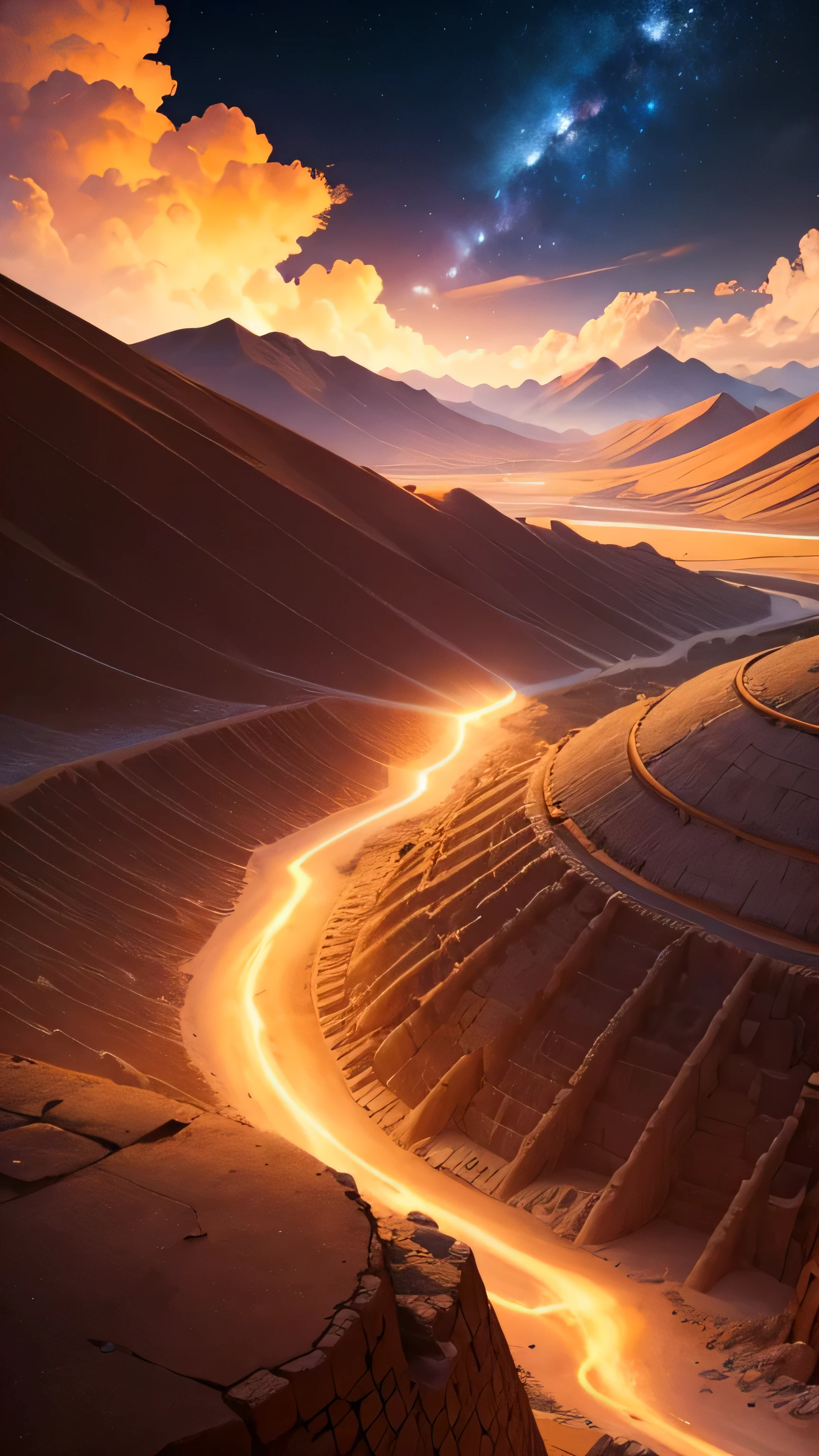 ancient site of caral, peru, twilight sky, 8k, high quality 