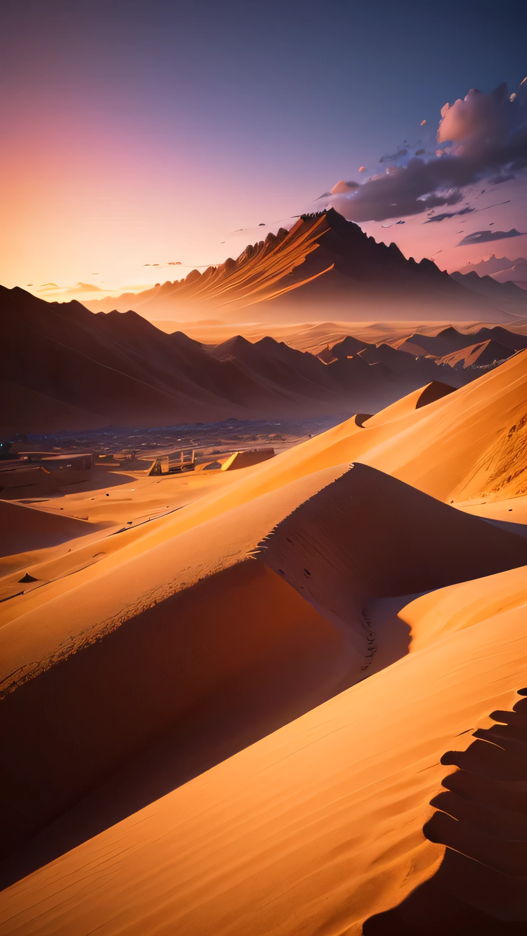 caral site, peru, twilight sky, 8k, high quality 