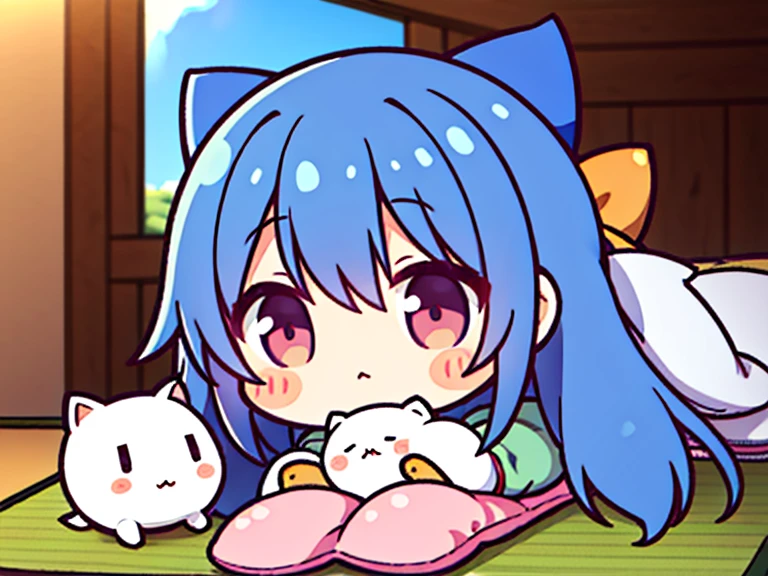 Kotatsu flies in the sky、Girl in the back、Deformed characters、reach for the sky
