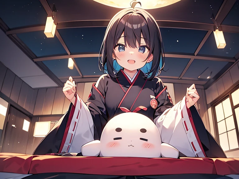 Kotatsu flies in the sky、Girl in the back、Deformed characters、reach for the sky