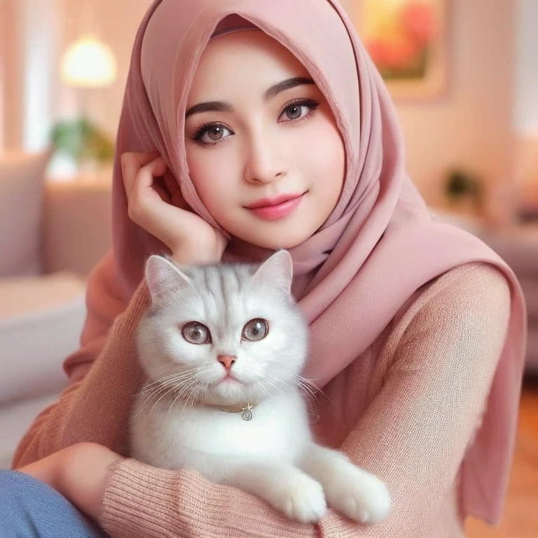 Hijabi girl with musk