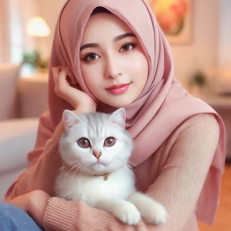 Hijabi girl with musk