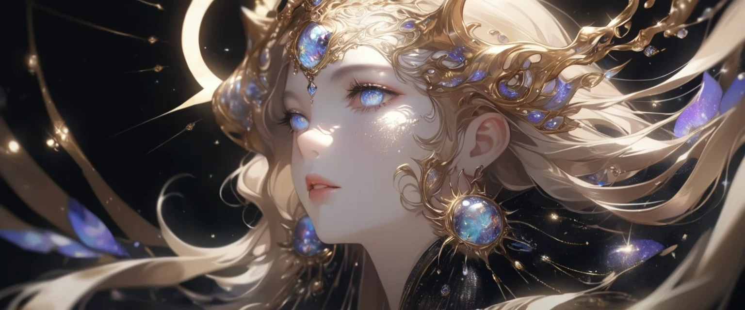 A girl with striking features is depicted in a breathtaking masterpiece inspired by the theme of StarSign. The artwork showcases the girl standing alone, emanating elegance and grace. Her mesmerizing beauty is defined by her beautiful detailed eyes, delicate nose, and enchanting lips. The artist ensures an ultra-detailed representation, capturing every intricate detail of the girl's face and long eyelashes.