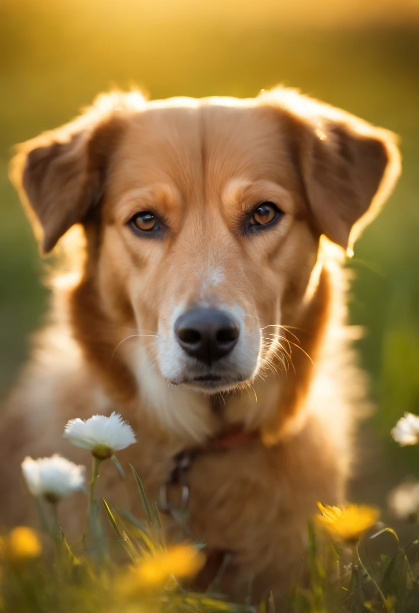 (realistic,Detailed image of a dog),professional photography, Bright colors, studio lighting,Bokeh,dog fur texture,Dog collar,dog lead,dog wagging its tail,Dog playing with a ball,background grass and flowers,The faithful eyes of a dog, Shining in the sunlight, happy and playful look,Dog energy and agility, Dog's wet nose,Sharp and focused,Lop-eared dogs,dog's athletic body, agile and strong, dog's tongue hanging out, gasp, Capture joyful moments full of your dog's playfulness and energy,dog's wet, shiny coat, realistic rendering of light and shadow on the dog's fur, Expressing the natural beauty and grace of dogs,dog running in the field, Capturing the dynamic and active nature of dogs, happy and carefree,Dog's alertness and watchful gaze, Capturing your dog's intelligence and curiosity,A dog chasing its own shadow, Capturing the playful joy and innocence of dogs,Ultra-detailed and high-resolution images of dogs, Capture all the intricate details of fur and features+.