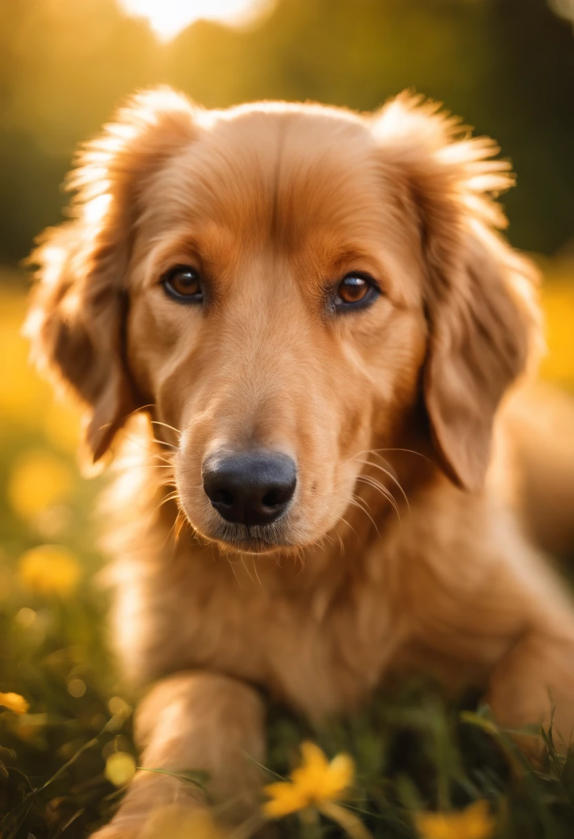 (realistic,Detailed image of a dog),professional photography, Bright colors, studio lighting,Bokeh,dog fur texture,Dog collar,dog lead,dog wagging its tail,Dog playing with a ball,background grass and flowers,The faithful eyes of a dog, Shining in the sunlight, happy and playful look,Dog energy and agility, Dog's wet nose,Sharp and focused,Lop-eared dogs,dog's athletic body, agile and strong, dog's tongue hanging out, gasp, Capture joyful moments full of your dog's playfulness and energy,dog's wet, shiny coat, realistic rendering of light and shadow on the dog's fur, Expressing the natural beauty and grace of dogs,dog running in the field, Capturing the dynamic and active nature of dogs, happy and carefree,Dog's alertness and watchful gaze, Capturing your dog's intelligence and curiosity,A dog chasing its own shadow, Capturing the playful joy and innocence of dogs,Ultra-detailed and high-resolution images of dogs, Capture all the intricate details of fur and features+.