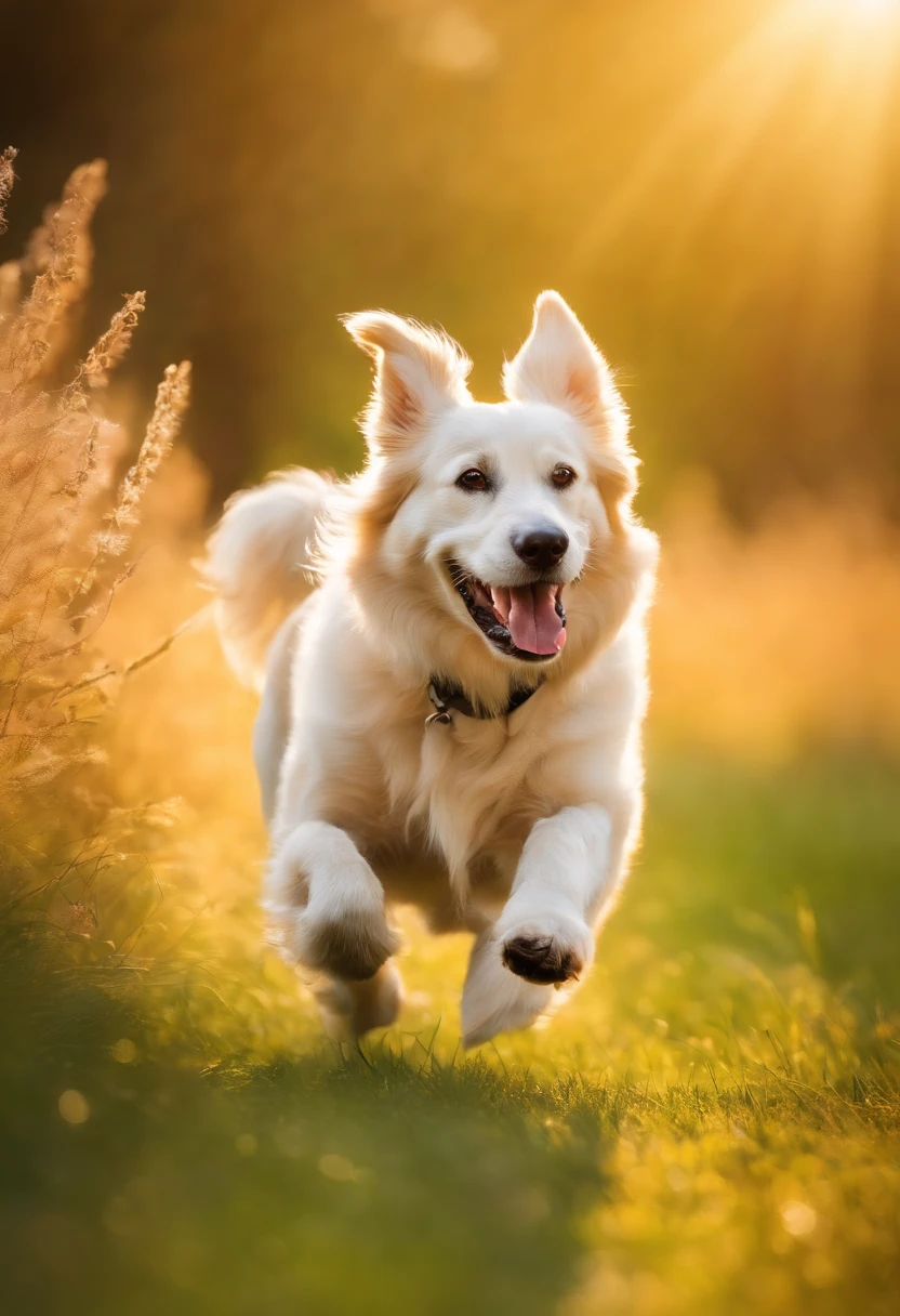 (realistic,Detailed image of a dog),professional photography, Bright colors, studio lighting,Bokeh,dog fur texture,Dog collar,dog lead,dog wagging its tail,Dog playing with a ball,background grass and flowers,The faithful eyes of a dog, Shining in the sunlight, happy and playful look,Dog energy and agility, Dog's wet nose,Sharp and focused,Lop-eared dogs,dog's athletic body, agile and strong, dog's tongue hanging out, gasp, Capture joyful moments full of your dog's playfulness and energy,dog's wet, shiny coat, realistic rendering of light and shadow on the dog's fur, Expressing the natural beauty and grace of dogs,dog running in the field, Capturing the dynamic and active nature of dogs, happy and carefree,Dog's alertness and watchful gaze, Capturing your dog's intelligence and curiosity,A dog chasing its own shadow, Capturing the playful joy and innocence of dogs,Ultra-detailed and high-resolution images of dogs, Capture all the intricate details of fur and features+.