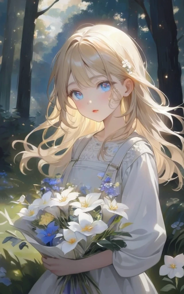 A girl with stunning blue eyes, curly blonde hair, and rosy cheeks stands alone in a beautiful garden. The garden is filled with lush green grass, vibrant flowers in various colors, and tall trees that provide shade. The sunlight filters through the leaves, casting a soft glow on the girl's face. She is wearing a flowing white dress that gently sways in the breeze. Her hand delicately holds a bouquet of wildflowers, adding a pop of color to the scene.
The artwork is created using traditional oil painting techniques, highlighting every intricate detail of the girl's eyes, lips, and face. The brushstrokes are masterfully applied, adding depth and dimension to the painting. The colors are vivid and vibrant, with a wide range of hues that bring the image to life. The overall composition is balanced and visually striking.
The painting is of the highest quality, with impeccable attention to detail. It is a masterpiece that captures the beauty and innocence of the girl in the garden. The final artwork is a high-resolution image, allowing viewers to appreciate the nuances and textures of the brushwork. The lighting in the painting is carefully crafted to create a warm and inviting atmosphere, exuding a sense of tranquility and serenity.
The artwork is inspired by portraits and captures the essence of the girl's personality and emotions. The combination of realism and artistic interpretation creates a captivating image that draws the viewer in. The color palette used in the painting is a mix of soft pastels and vibrant hues, creating a dreamlike and enchanting ambiance.
Overall, the prompt captures a magical moment in nature, showcasing the beauty of a solitary girl in a garden. The detailed description of the girl's features, the use of oil painting medium, and the emphasis on high image quality all contribute to the creation of a stunning artwork. The prompt invokes a sense of wonder, beauty, and tranquility, making it an ideal starting point for Stable Diffusion to ge