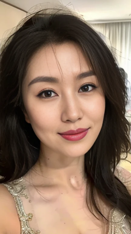 最high quality, 8K, lively, sharp focus, high quality, High resolution, middle-aged women, mature woman, 49 years old, (Full body Esbian), (Detailed face wearing high heels, highly detailed eyes, thick lips, plump body shape、plump face、((big breasts 1.3))、((In underwear))、Love hotel room view、random hairstyle、gentle smile、
