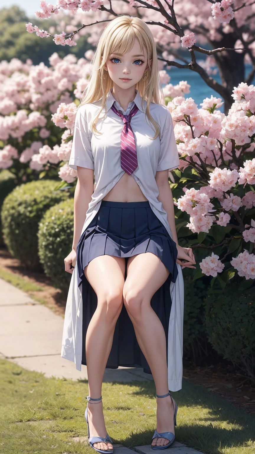 girl, 8 years old, idol girl, very young, cutie, very skinny, anorexia, harmful, charming, Darling, bright blonde with pink hair, Informal, very long wavy hair, bright makeup, White wet transparent mini blouse, Cleavage, White miniskirt, tights, rectangular frame glasses, bright red lipstick, goth makeup, wet clothes, full length photo, ahegao, orgasm, skirt lift, masturbation, crotch cumdrip, bukkake, cumdrip, white tights, eyeliner, eye shadow, masturbating, allure, pissing herself, chocker, pissing stream, pissing through panties, tiny chest, Slim waist, small ass, slim fit girl, (long curly disheveled blond hair:1.4), shy smile, fox ears, short tight blue pleated skirt, bangs, tight white shirt, short sleeves, collared shirt, мокрая одежда