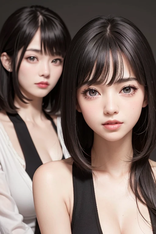 Black Hair Bob Red Eyes Girl