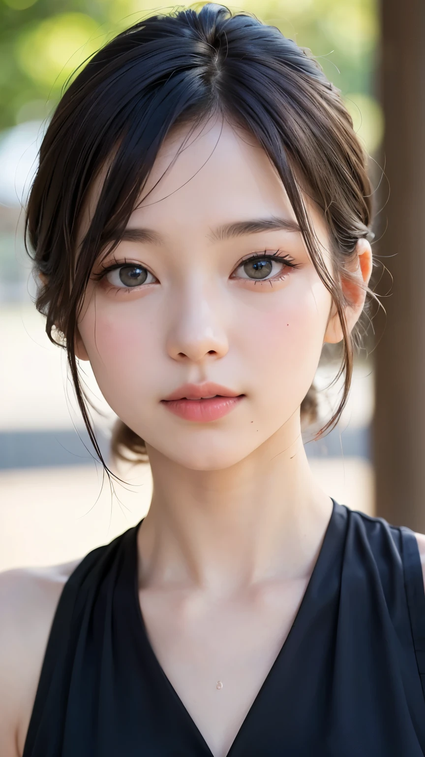 (masterpiece:1.3)、Super detailed finish、(High resolution、8K:1.3)、(highest quality、Ultra-realistic as a photo:1.5)、sharp focus, 超High resolutionの顔、the face is in focus、Ultra high definition and beautiful eyes、Eyes are symmetrical:1.3、High-definition and beautiful skin、firm skin、close up of face、1 high school girl、formal dress、16 years old、very cute、very cute、natural makeup, glossy lips、strange expression, wet eyes:1.3, blush:1.3, embarrassing:1.3, (Staring upwards at the camera:1.3), dynamic pose