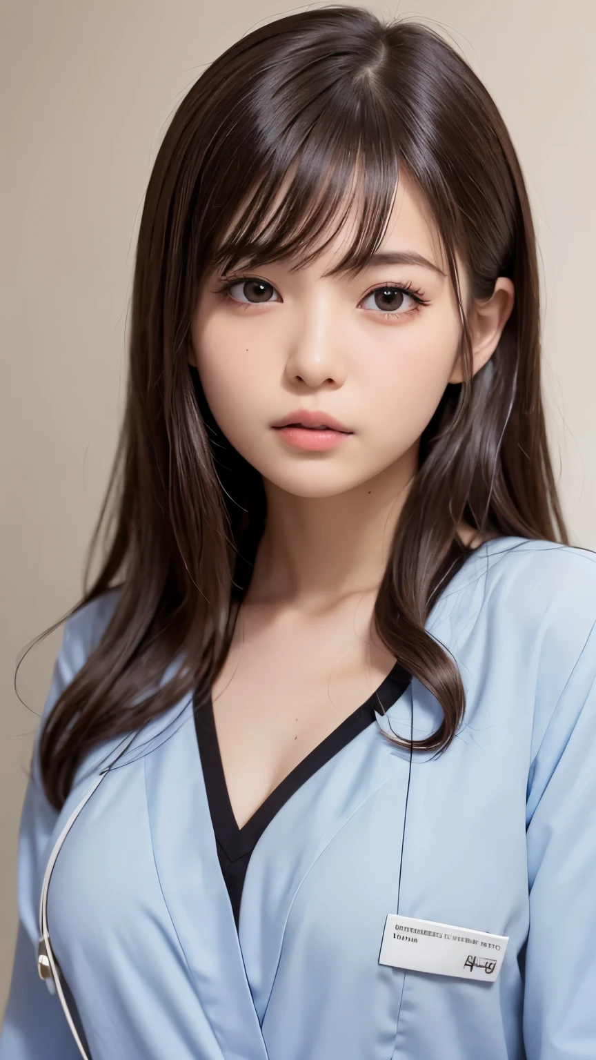 (lying in bed:1.3), (anatomically correct fingers:1.3), (gasp loudly:1.3), break (White nursing uniform、nurse uniform:1.3)、dynamic pose, Japanese high school girl、、very cute, (very embarrassed:1.3), (blush:1.3), (scared look:1.3)、(shy look :1.3)、wet eye:1.2,、Staring at the camera:1.2、(color々Easy shooting angle:1.3)、medium breast, nsfw, (professional portrait、professional writing)、Detailed workmanship、high resolution、(8K, High resolution:1.2)、(RAW photo, photorealistic:1.3)、highest quality, slender body shape、high definition face、Face is in focus、high definition eyes、(Focused, symmetrical pupils:1.2)、High-definition and beautiful skin、firm skin、natural makeup、gross lip, High-definition hair texture、masterpiece、