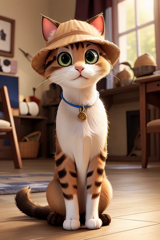 Katze hat eine Angel