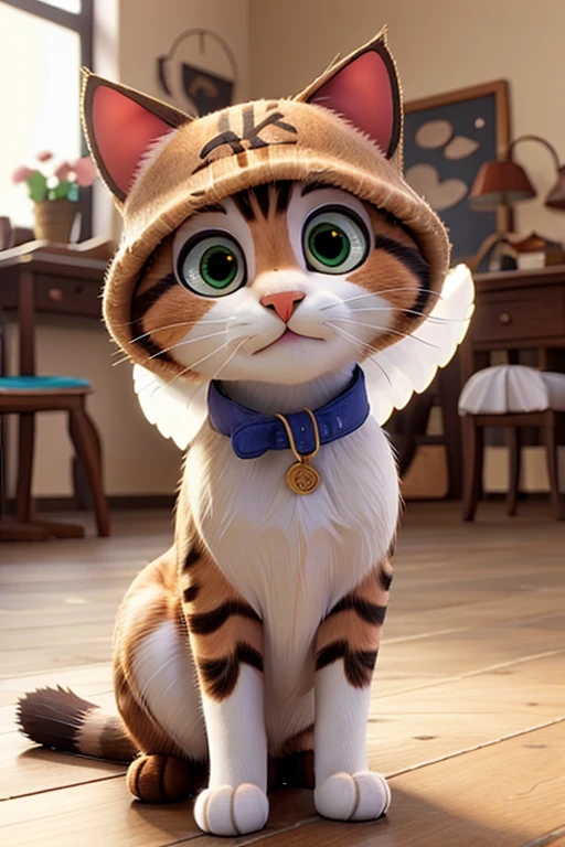 Katze hat eine Angel