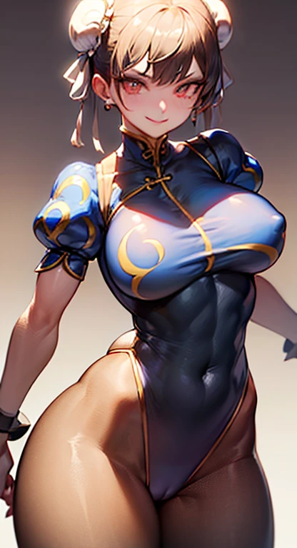 solo, masterpiece, best quality, agrias, black suit, black leotard, standing, looking at viewer, short hair,evil smile, evil look, chun li,luvas preta,roupa azul,yandere rosto,low lighting,lindos olhos,detailed eyes orange lighting