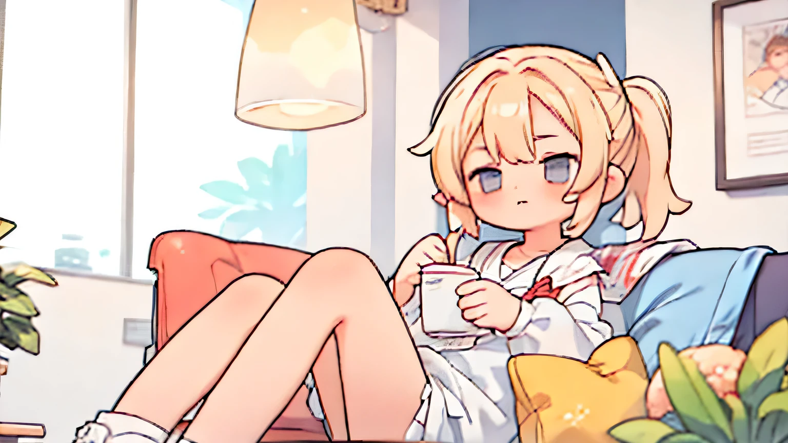 Relaxing on the couch