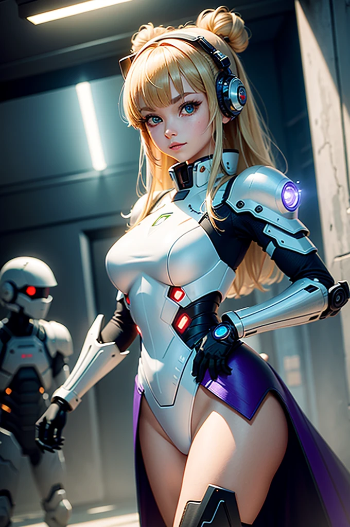 a close up of a woman in a cyber leotard suit, female, video game character, cyber suit, clothed in cyber armour, cyber fight armor, rogue anime girl, shy blush, wearing a leotard thong, highheels, fullbodyshot, model pose, chocker, cameltoe, big ass, big thighs, toned body, detailed anatomy, anatomically correct, highcut leotard, highleg leotard, colored hair, glossy lipstick, grey eyes, highleg, g-string leotard, full body shot, high_res, high tension, stretched fabric, wedge, high_resolution, very_detailed, cameltoe, masterpiece, best quality, absurdres, highres, 4k, ray tracing, intricate details, highly detailed, big breasts, huge ass, full_body, ultra sexy, very high detail, detailed clothing, detailed textures, full body in shot, color harmony, pleasent colors, vibrant, yellow painted fingernails, yellow nailpolish, makeup, mascara, eyeliner, blue eyeshadow, detailed face, ecchi style, anime, NSFW, lewd, cameltoe, slight nipple outline, skintight, latex, long eyelashes, pretty face, white catears, looking away