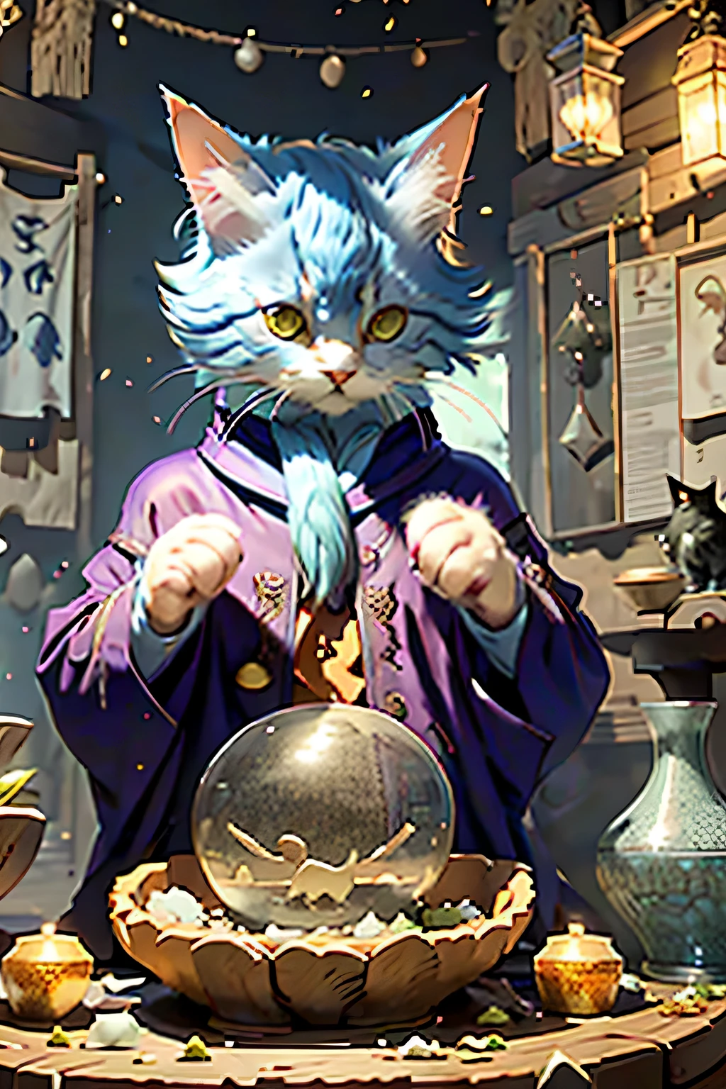 three-haired cat,fortune telling,crystal jade