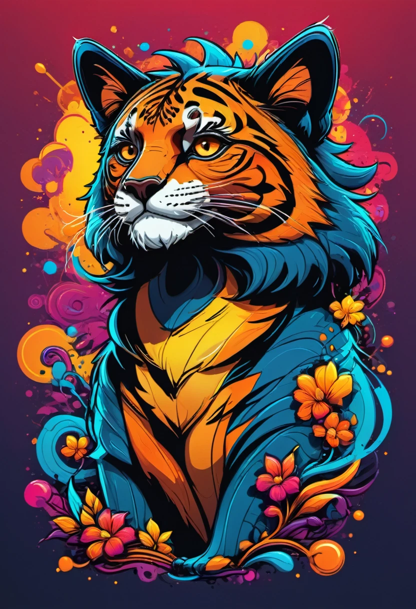 concept art, Vector Art, aesthetic, Vector Cartoon Illustration, vector, complex details . digital artwork, bright colors, bold outlines, illustrative, highly detailed