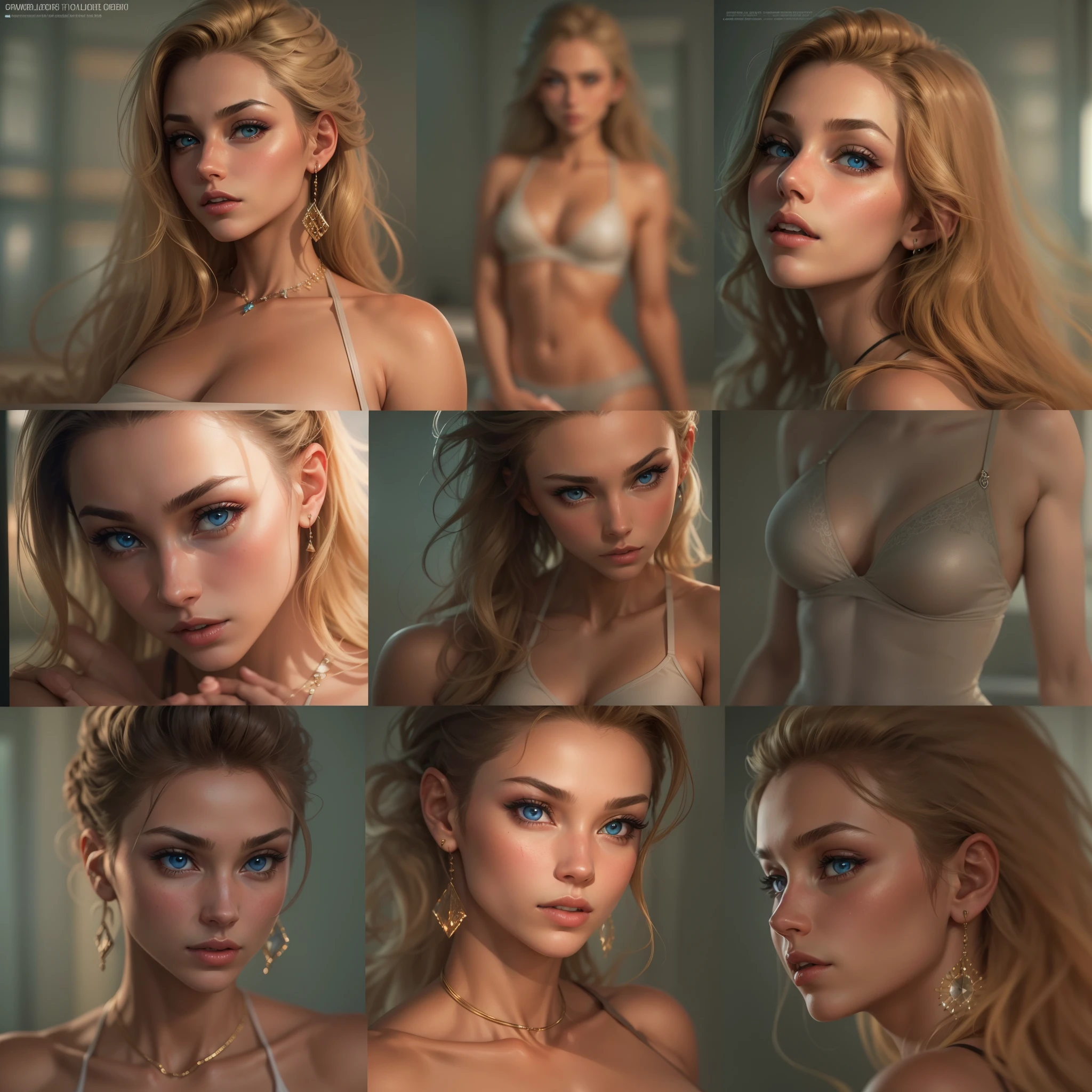 (table top,AJC I:1.4),(8k RAW photo,highest quality,table top:1.2) Super Detailed Official Art,Photoreal:1.37,(Highly Qualified Professionals),table top,highest quality,super detailed,High resolution,In 8K,8K portrait,unity 8k wallpaper,Highly detailed AJC,realistic,Raw photo,real person,portrait photography,Photoreal,shiny skin,fine skin,(((Dynamic angle Full body Dynamic angle Wide shot Dynamic angle Close up Dynamic angle Upper body Dynamic angle from above And dynamic angle from behind And dynamic angle from below
))),{{{Supermodel Yasmin in the 90s・Gauri}}},{{{Chest girth length: 178 cm}}},{{{hair color is blonde}}},{{{eyes are blue}}},{{{Sharp and modal face}}},{{{High cheekbones and clear chin are characteristic,}}},
{{{Style is tall,Slender and attractive curvaceous bust and hips}}},{{{Fashion sense is edgy and sexy}}},{{{{realistic:1.4}}}}, beautiful, highly detailed eyes and face, beautiful eyes,unified,8k wallpaper,wonderful,small details,table top, highest qualityの,Highly detailed ticker integrated 8K wallpaper,face light,movie lighting,Bikini and dynamic poses (foot pose:0.5),Surreal female portrait,magic lights,32K resolution,action pose,realistic photography,dynamic lighting,art station, volume lighting,highly detailed face,shadowy