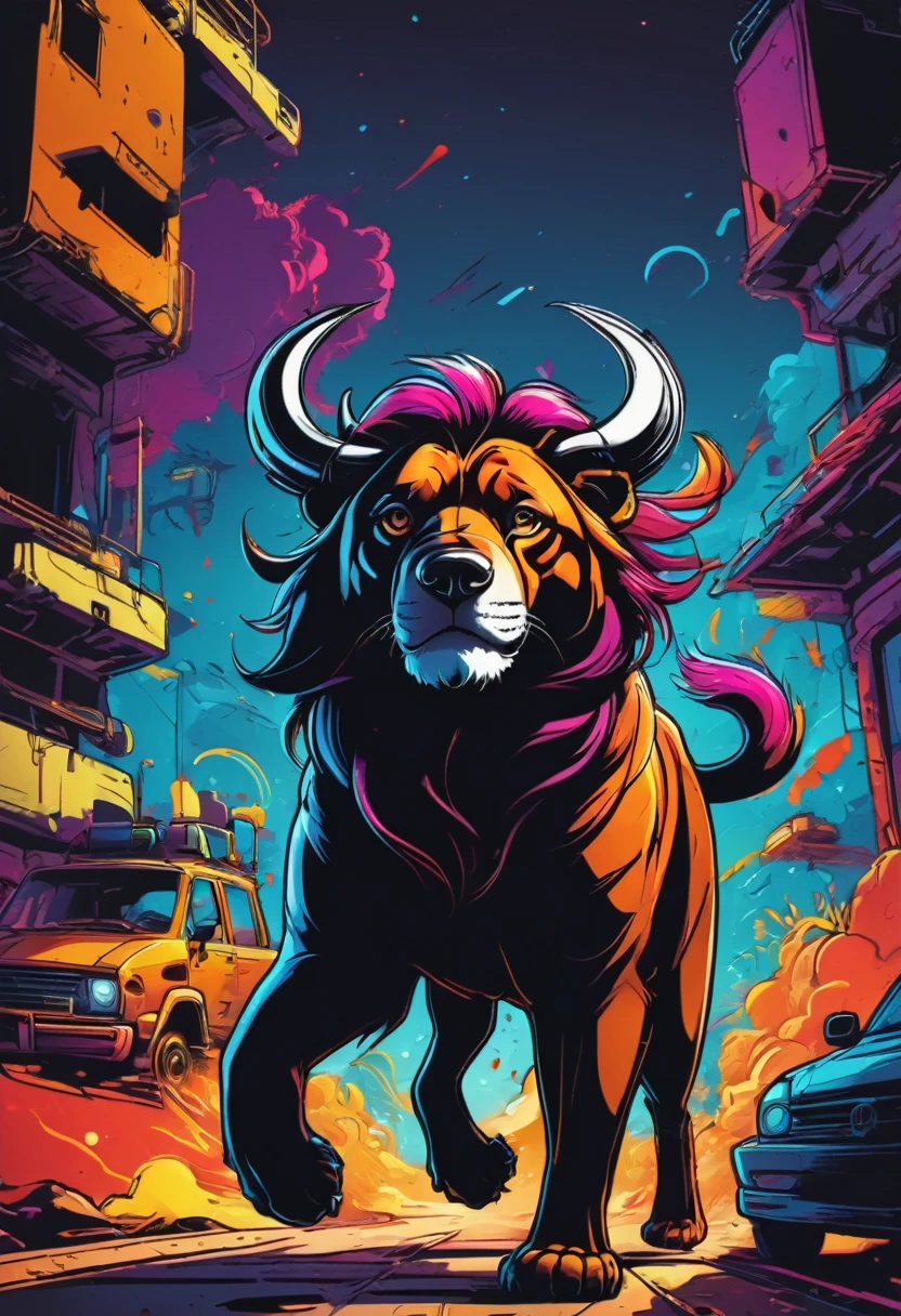 concept art, Vector Art, aesthetic, Vector Cartoon Illustration, vector, complex details . digital artwork, bright colors, bold outlines, illustrative, highly detailed