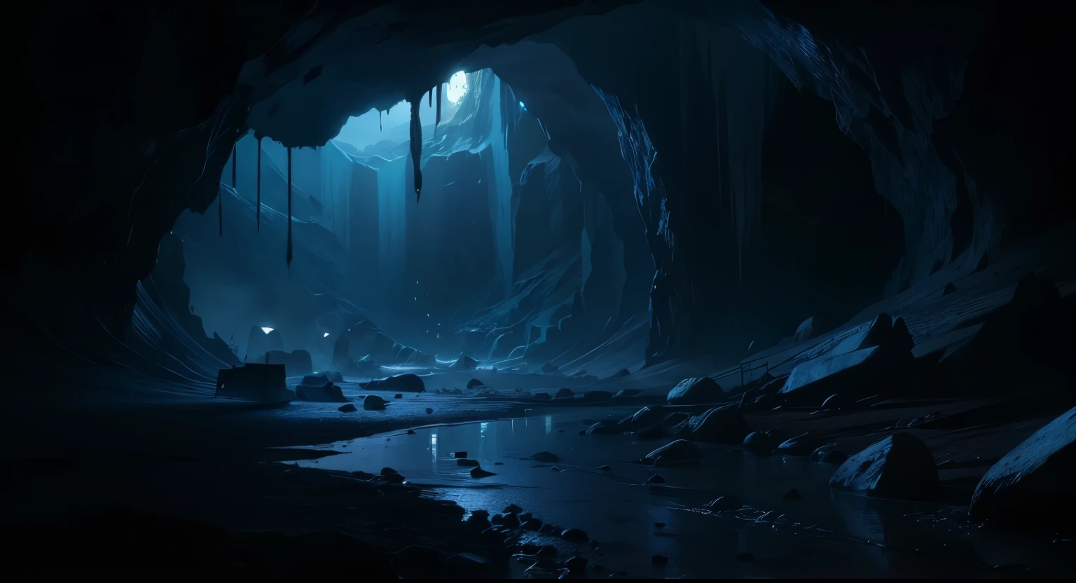 cave, anime, background