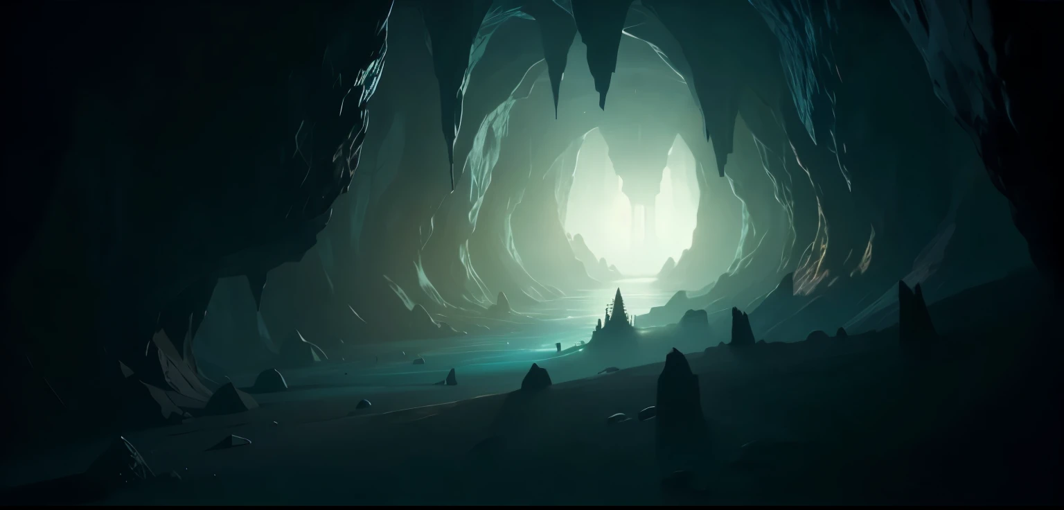 cave, anime, background