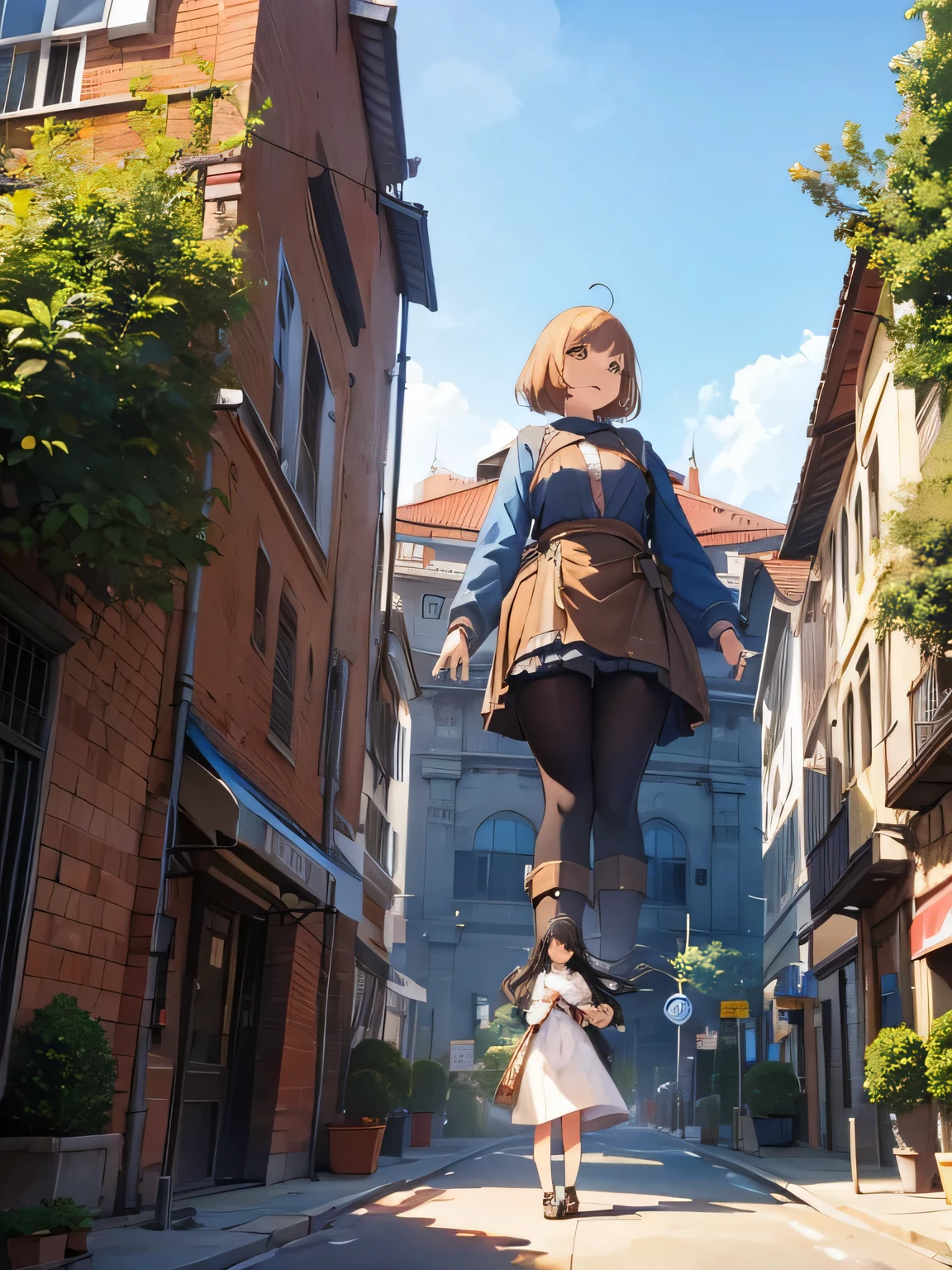 A giant girl 4 meters feet in outdoor