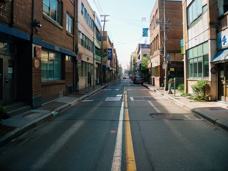 School zone、city、anime style