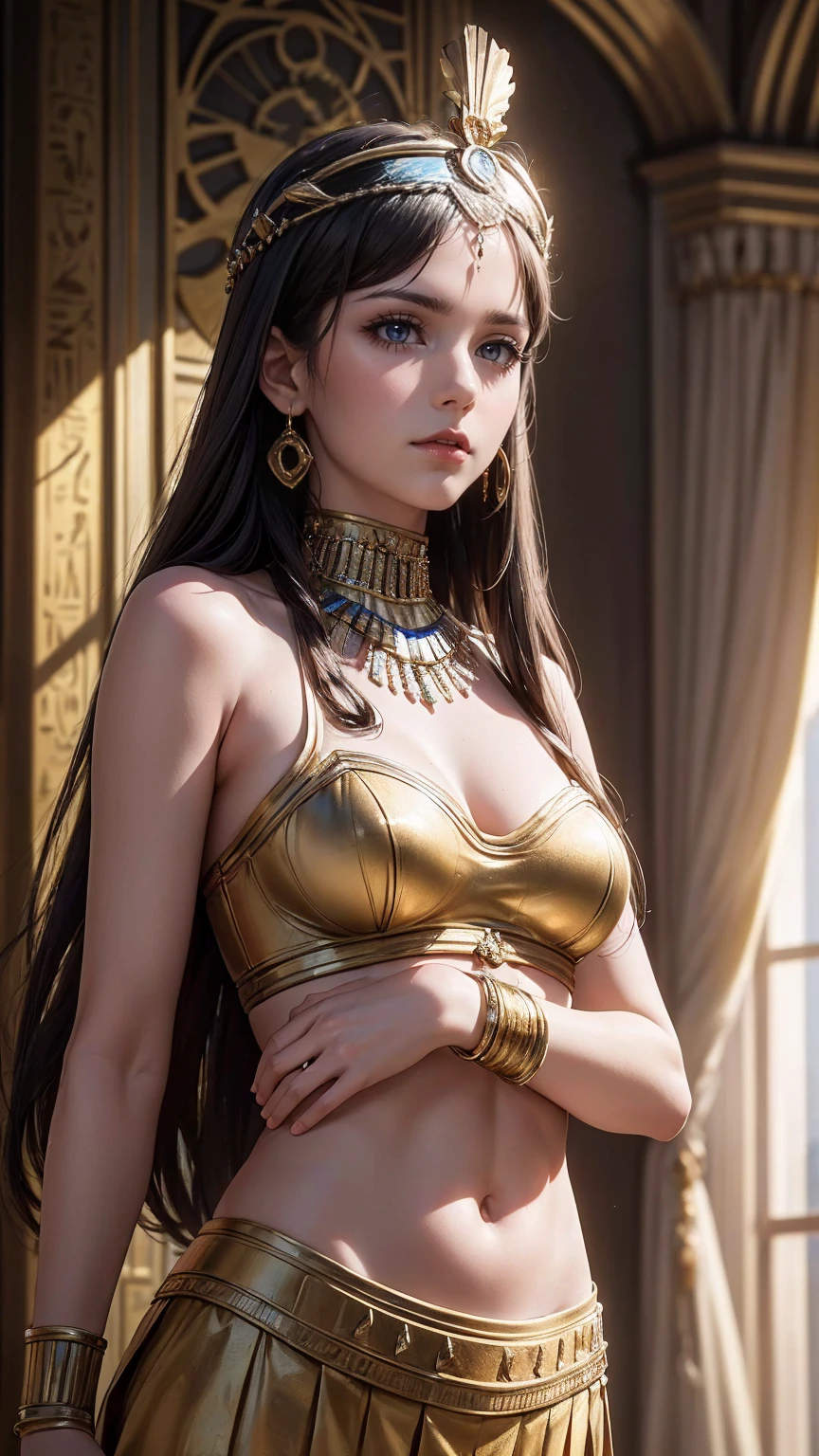 Cleopatra is beautiful, Beautiful, bare breasts