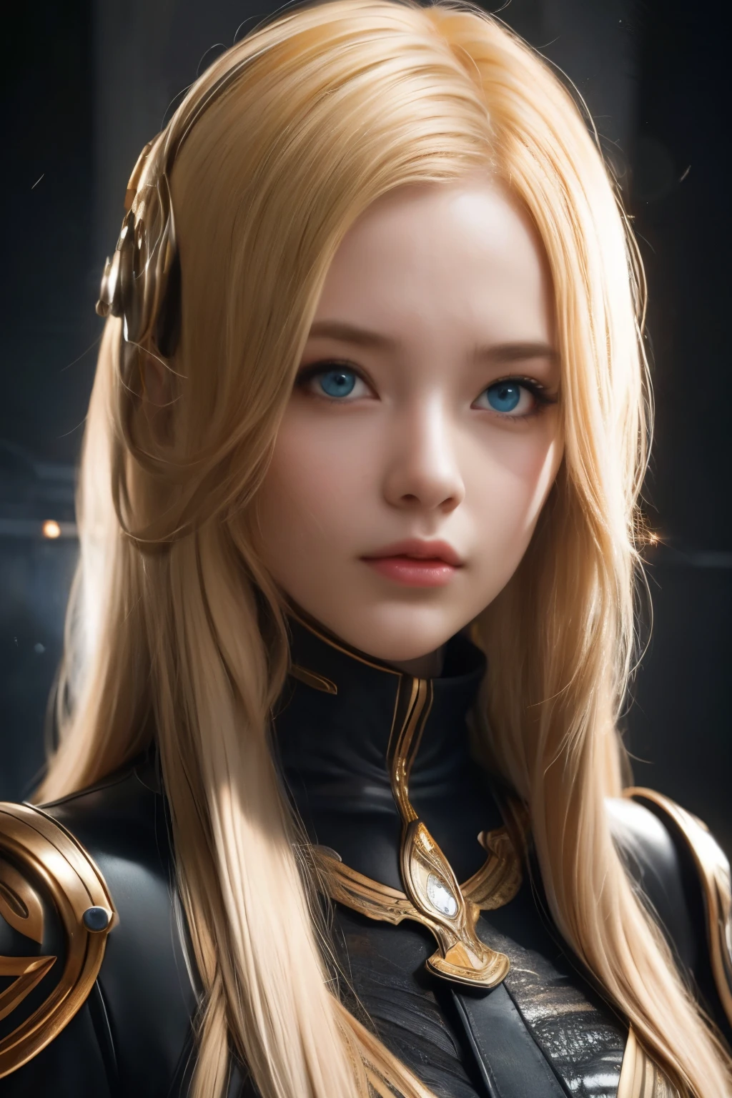 (extremely detailed CG unity 8k wallpaper,masterpiece, best quality, ultra-detailed),(best illumination, best shadow, an extremely delicate and beautiful),floating,high saturation,blonde hair+blue eyes:1.2,gloomy gothic scenery, long hair, gaze into the distance. (A beautiful girl with long blonde hair and blue eyes sparkling gothic lighting)