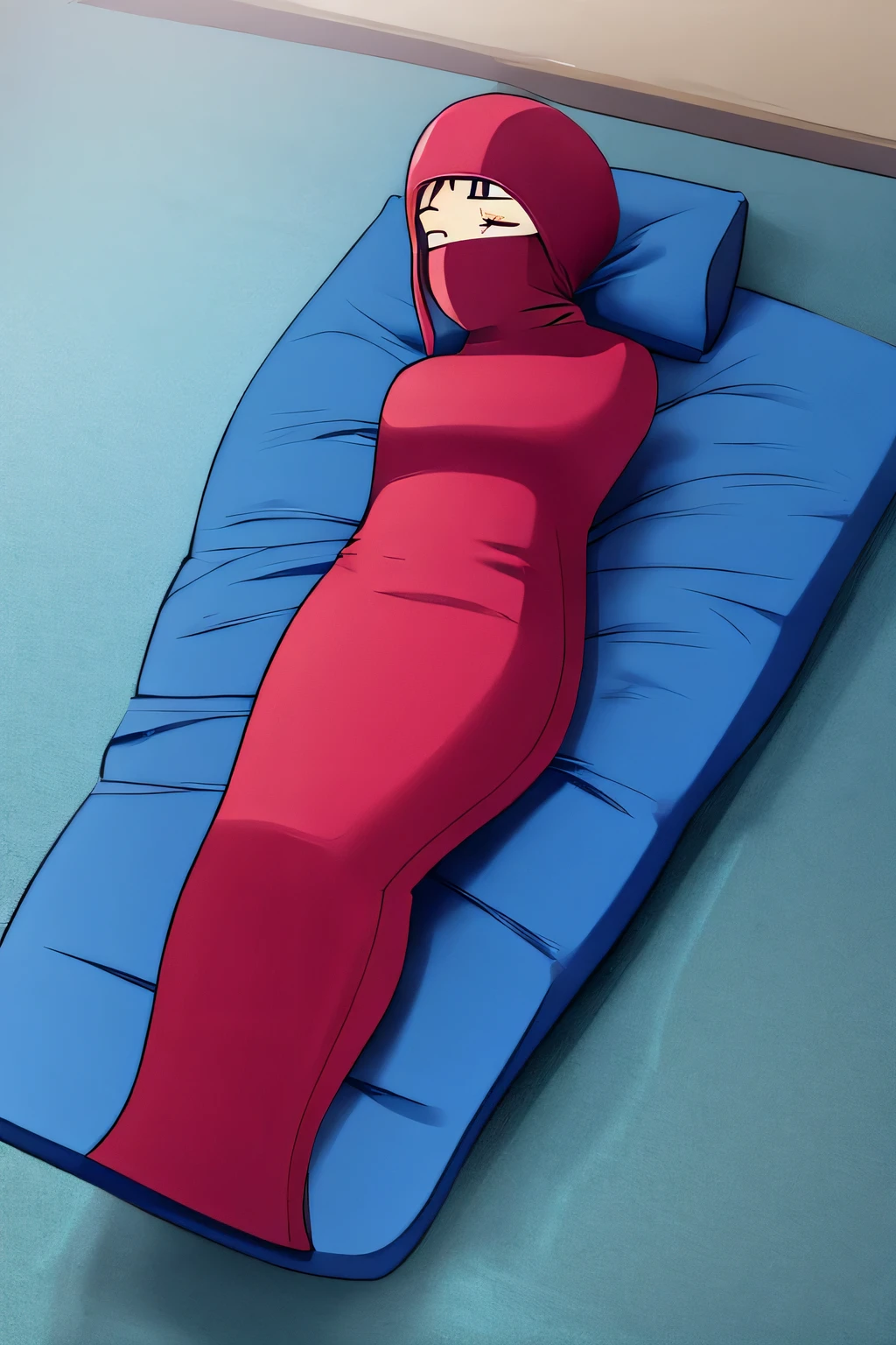 { masterpiece : best quality : high resolution : unity 8k wallpaper : illustration } { nsfw : hentai } { Background = inside dark cabin } { human puppet (Akko Kagari) : lolicon : slender : perfectly flat shape breast : naked : no expression : doll-like expression : motionless body : lying down on the bed becoming a sexdoll }