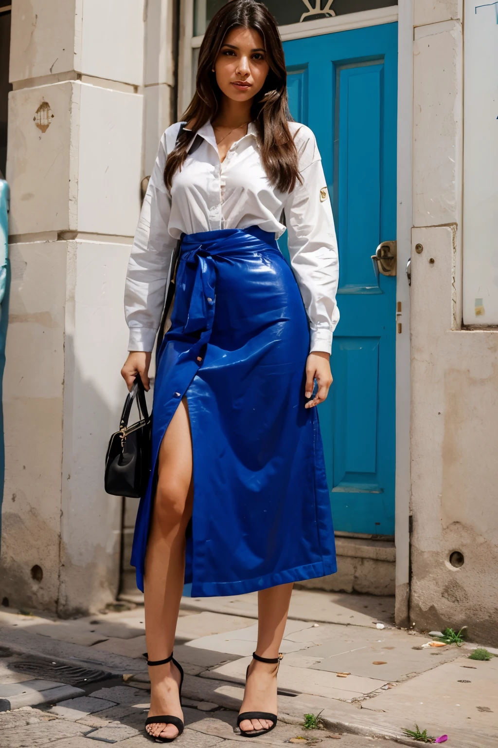 Israeli woman on the street dressed in style