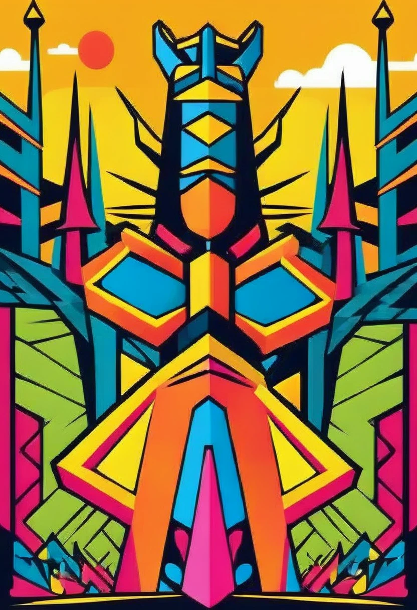 concept art, Vector Art, aesthetic, Vector Cartoon Illustration, vector, complex details . digital artwork, bright colors, bold outlines, illustrative, highly detailed